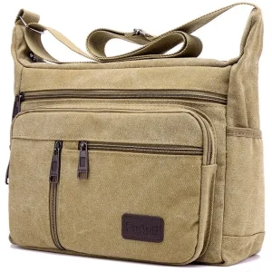 Men Canvas Shoulder Bags Casual Tote Travel