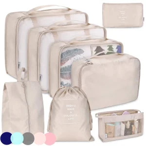 8 Pcs/Set Packing Cubes Waterproof Travel Storage Bag