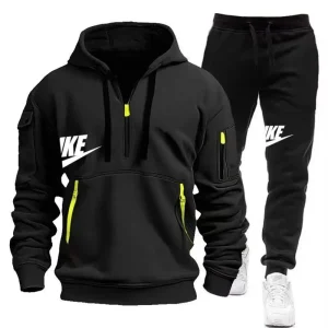 zipper hoodie + trousers suit