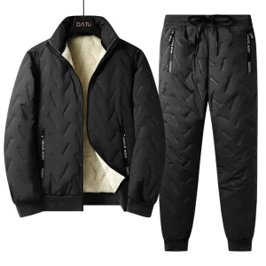 Autumn Winter Lamb Woolen Tracksuit Men